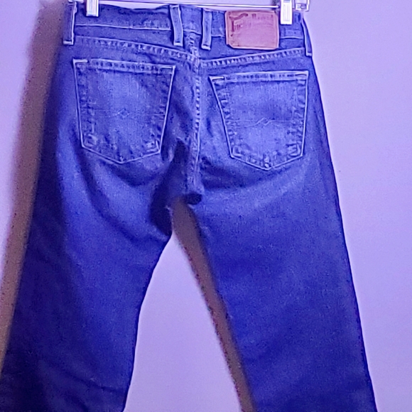 LUCKY BRAND Vintage 90's Lil' Maggie Low Rise Flare Button Fly Denim Jeans Sz 25 - Picture 8 of 15